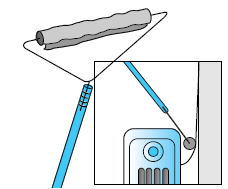 Posa della tappezzeria dietro i radiatori